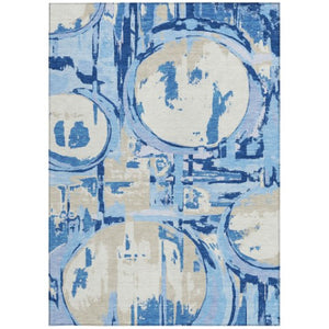 Homeroots 3' Beige Brown And Copper Geometric Washable Indoor Outdoor Area Rug For Versatile Spaces 8' X 10' Polyester 589425