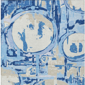 Homeroots 3' Beige Brown And Copper Geometric Washable Indoor Outdoor Area Rug For Versatile Spaces 9' X 12' Polyester 589426