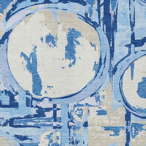 Homeroots 3' Beige Brown And Copper Geometric Washable Indoor Outdoor Area Rug For Versatile Spaces 9' X 12' Polyester 589426