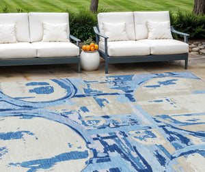 Homeroots 3' Beige Brown And Copper Geometric Washable Indoor Outdoor Area Rug For Versatile Spaces 10' X 14' Polyester 589427