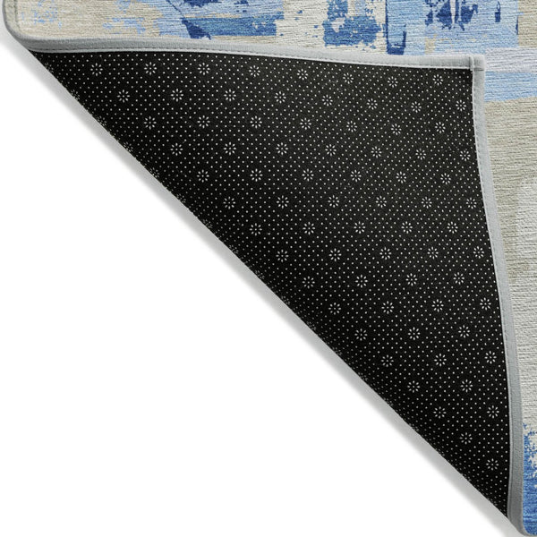 Homeroots 3' Beige Brown And Copper Geometric Washable Indoor Outdoor Area Rug For Versatile Spaces 10' X 14' Polyester 589427