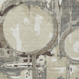 Homeroots 3' Beige Brown And Copper Geometric Washable Indoor Outdoor Area Rug For Versatile Spaces 10' X 14' Polyester 589433