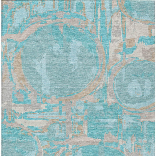 Homeroots 3' Beige Brown And Copper Geometric Washable Indoor Outdoor Area Rug For Versatile Spaces 9' X 12' Polyester 589438