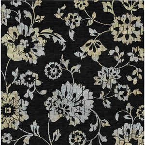 Homeroots 3' Artichoke Green Floral Washable Area Rug – Stylish, Durable, Perfect For Indoor & Outdoor Spaces 3' X 5' Polyester 589452