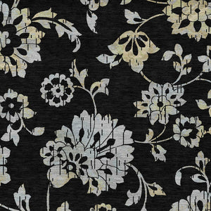 Homeroots 3' Artichoke Green Floral Washable Area Rug – Stylish, Durable, Perfect For Indoor & Outdoor Spaces 10' X 14' Polyester 589457