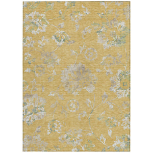 Homeroots 3' Artichoke Green Floral Washable Area Rug – Stylish, Durable, Perfect For Indoor & Outdoor Spaces 5' X 8' Polyester 589465