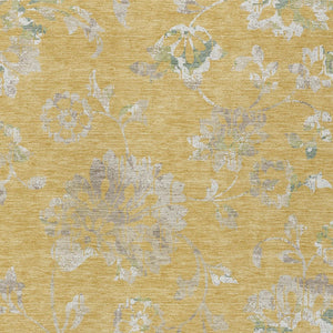 Homeroots 3' Artichoke Green Floral Washable Area Rug – Stylish, Durable, Perfect For Indoor & Outdoor Spaces 8' X 10' Polyester 589467