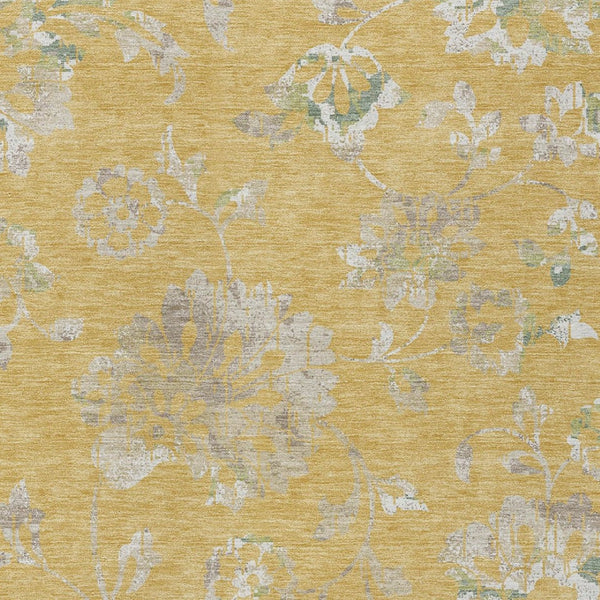 Homeroots 3' Artichoke Green Floral Washable Area Rug – Stylish, Durable, Perfect For Indoor & Outdoor Spaces 8' X 10' Polyester 589467