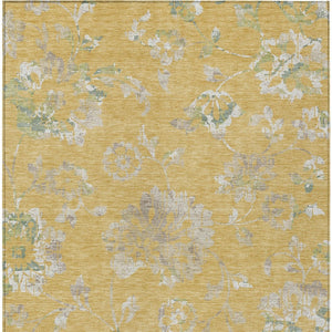 Homeroots 3' Artichoke Green Floral Washable Area Rug – Stylish, Durable, Perfect For Indoor & Outdoor Spaces 10' X 14' Polyester 589469