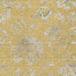 Homeroots 3' Artichoke Green Floral Washable Area Rug – Stylish, Durable, Perfect For Indoor & Outdoor Spaces 10' X 14' Polyester 589469