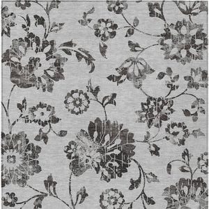 Homeroots 3' Artichoke Green Floral Washable Area Rug – Stylish, Durable, Perfect For Indoor & Outdoor Spaces 3' X 5' Polyester 589470