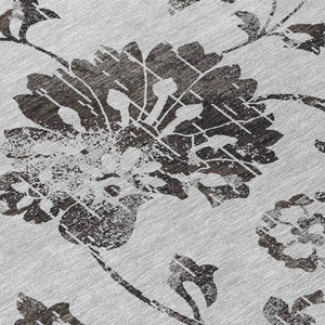 Homeroots 3' Artichoke Green Floral Washable Area Rug – Stylish, Durable, Perfect For Indoor & Outdoor Spaces 8' Round Polyester 589472