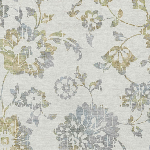 Homeroots 3' Artichoke Green Floral Washable Area Rug – Stylish, Durable, Perfect For Indoor & Outdoor Spaces 3' X 5' Polyester 589476