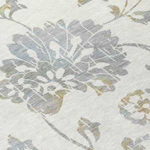 Homeroots 3' Artichoke Green Floral Washable Area Rug – Stylish, Durable, Perfect For Indoor & Outdoor Spaces 8' Round Polyester 589478