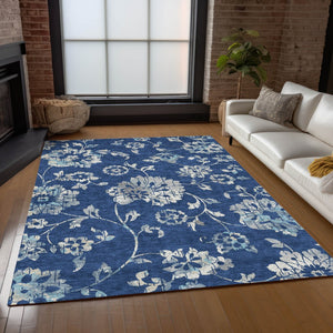 Homeroots 3' Artichoke Green Floral Washable Area Rug – Stylish, Durable, Perfect For Indoor & Outdoor Spaces 3' X 5' Polyester 589482