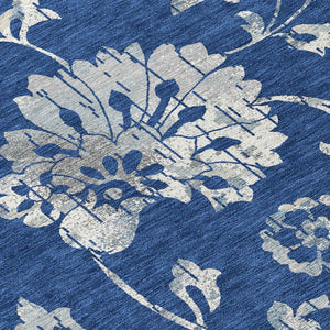 Homeroots 3' Artichoke Green Floral Washable Area Rug – Stylish, Durable, Perfect For Indoor & Outdoor Spaces 8' Round Polyester 589484