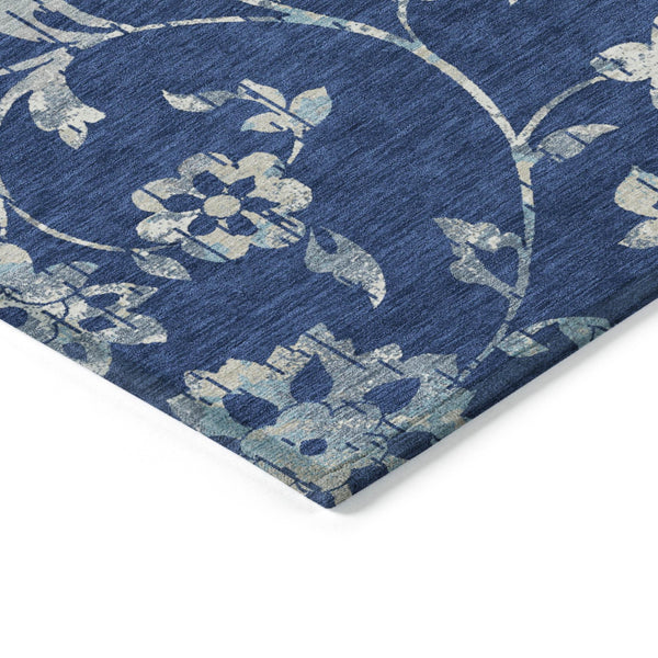 Homeroots 3' Artichoke Green Floral Washable Area Rug – Stylish, Durable, Perfect For Indoor & Outdoor Spaces 8' X 10' Polyester 589485