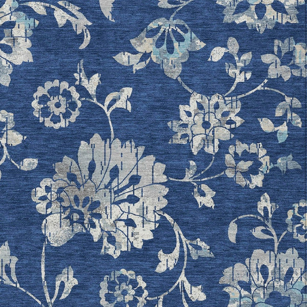 Homeroots 3' Artichoke Green Floral Washable Area Rug – Stylish, Durable, Perfect For Indoor & Outdoor Spaces 8' X 10' Polyester 589485