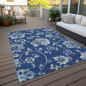 Homeroots 3' Artichoke Green Floral Washable Area Rug – Stylish, Durable, Perfect For Indoor & Outdoor Spaces 9' X 12' Polyester 589486