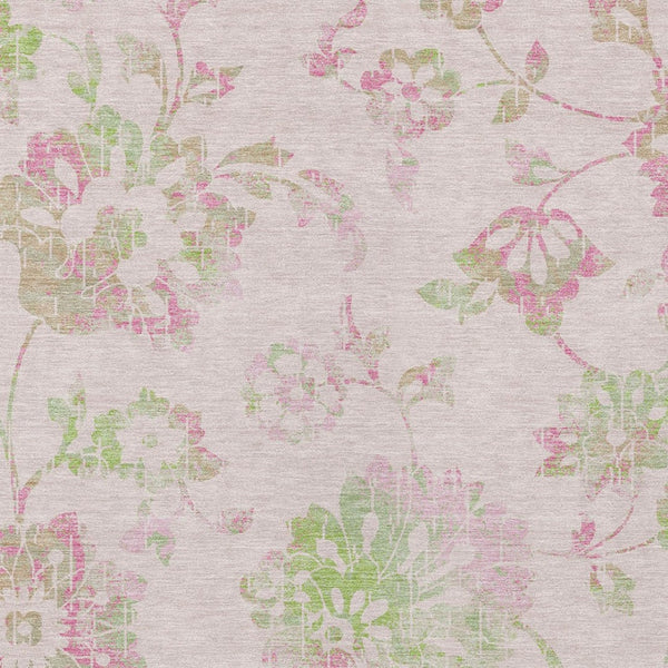 Homeroots 3' Artichoke Green Floral Washable Area Rug – Stylish, Durable, Perfect For Indoor & Outdoor Spaces 3' X 5' Polyester 589488