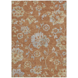 Homeroots 3' Artichoke Green Floral Washable Area Rug – Stylish, Durable, Perfect For Indoor & Outdoor Spaces 3' X 5' Polyester 589494