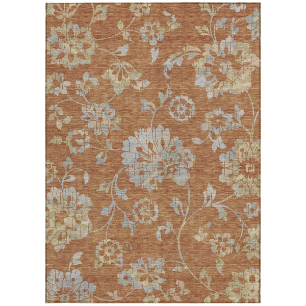 Homeroots 3' Artichoke Green Floral Washable Area Rug – Stylish, Durable, Perfect For Indoor & Outdoor Spaces 3' X 5' Polyester 589494