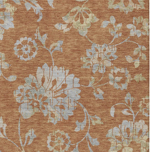 Homeroots 3' Artichoke Green Floral Washable Area Rug – Stylish, Durable, Perfect For Indoor & Outdoor Spaces 3' X 5' Polyester 589494