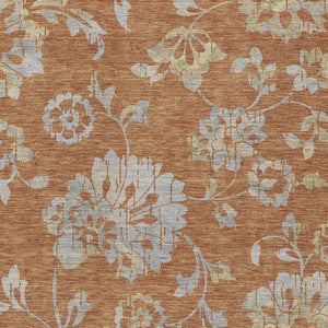 Homeroots 3' Artichoke Green Floral Washable Area Rug – Stylish, Durable, Perfect For Indoor & Outdoor Spaces 5' X 8' Polyester 589495