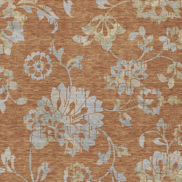 Homeroots 3' Artichoke Green Floral Washable Area Rug – Stylish, Durable, Perfect For Indoor & Outdoor Spaces 5' X 8' Polyester 589495