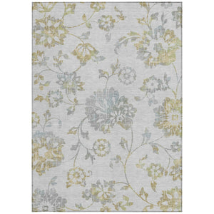 Homeroots 3' Artichoke Green Floral Washable Area Rug – Stylish, Durable, Perfect For Indoor & Outdoor Spaces 9' X 12' Polyester 589504