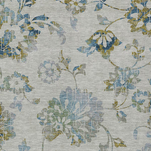 Homeroots 3' Artichoke Green Floral Washable Area Rug – Stylish, Durable, Perfect For Indoor & Outdoor Spaces 5' X 8' Polyester 589507