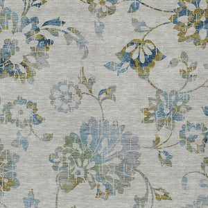 Homeroots 3' Artichoke Green Floral Washable Area Rug – Stylish, Durable, Perfect For Indoor & Outdoor Spaces 8' X 10' Polyester 589509