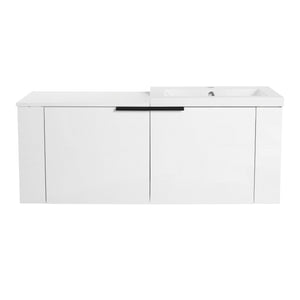 English Elm 48 Modern Bathroom Vanity Sink Combo with Soft-Close Doors, Engineered Wood, Spacious Storage, Easy Assembly Ameican White Oak W1972S00012