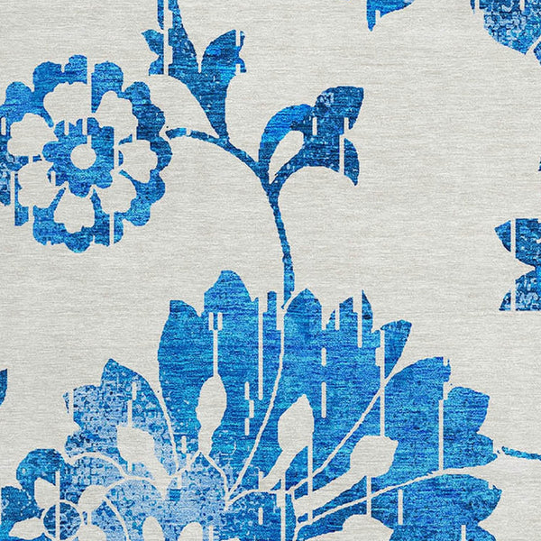 Homeroots 3' Artichoke Green Floral Washable Area Rug – Stylish, Durable, Perfect For Indoor & Outdoor Spaces 8' Round Polyester 589514