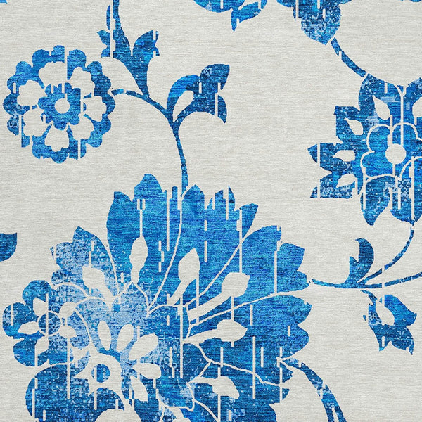 Homeroots 3' Artichoke Green Floral Washable Area Rug – Stylish, Durable, Perfect For Indoor & Outdoor Spaces 8' Round Polyester 589514