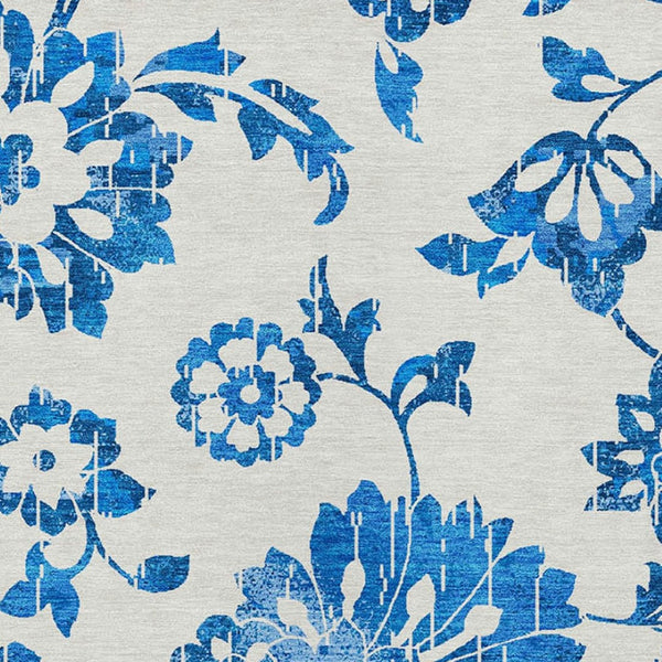 Homeroots 3' Artichoke Green Floral Washable Area Rug – Stylish, Durable, Perfect For Indoor & Outdoor Spaces 8' X 10' Polyester 589515