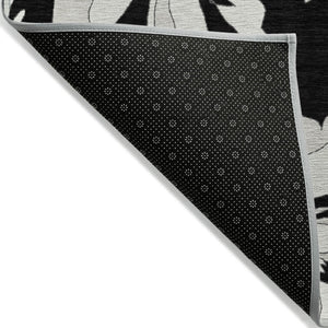 Homeroots 3' Artichoke Green Floral Washable Area Rug - Durable, Stylish Design For Indoor & Outdoor Use 8' X 10' Polyester 589527