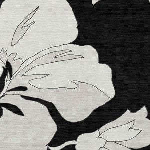 Homeroots 3' Artichoke Green Floral Washable Area Rug - Durable, Stylish Design For Indoor & Outdoor Use 9' X 12' Polyester 589528