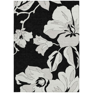 Homeroots 3' Artichoke Green Floral Washable Area Rug - Durable, Stylish Design For Indoor & Outdoor Use 10' X 14' Polyester 589529
