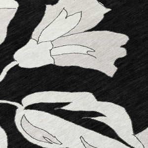 Homeroots 3' Artichoke Green Floral Washable Area Rug - Durable, Stylish Design For Indoor & Outdoor Use 10' X 14' Polyester 589529