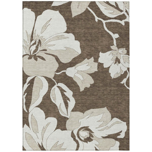 HomeRoots 5' Durable Floral Area Rug for Indoor & Outdoor Use - Soft, Washable, High-Traffic Performance Rug 10' X 14' 589535