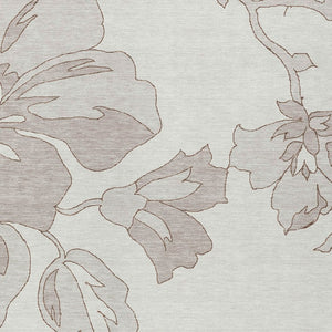 Homeroots 3' Artichoke Green Floral Washable Area Rug - Durable, Stylish Design For Indoor & Outdoor Use 3' X 5' Polyester 589542