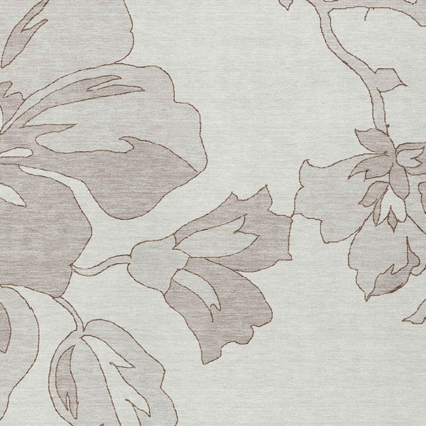 Homeroots 3' Artichoke Green Floral Washable Area Rug - Durable, Stylish Design For Indoor & Outdoor Use 3' X 5' Polyester 589542