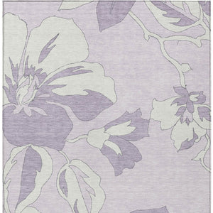 Homeroots 3' Artichoke Green Floral Washable Area Rug - Durable, Stylish Design For Indoor & Outdoor Use 3' X 5' Polyester 589548