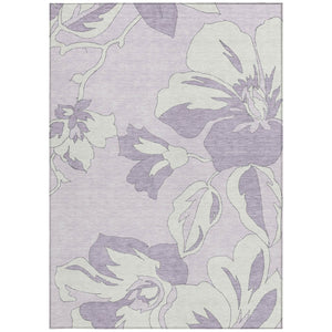 Homeroots 3' Artichoke Green Floral Washable Area Rug - Durable, Stylish Design For Indoor & Outdoor Use 10' X 14' Polyester 589553