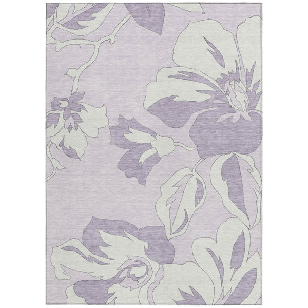 Homeroots 3' Artichoke Green Floral Washable Area Rug - Durable, Stylish Design For Indoor & Outdoor Use 10' X 14' Polyester 589553