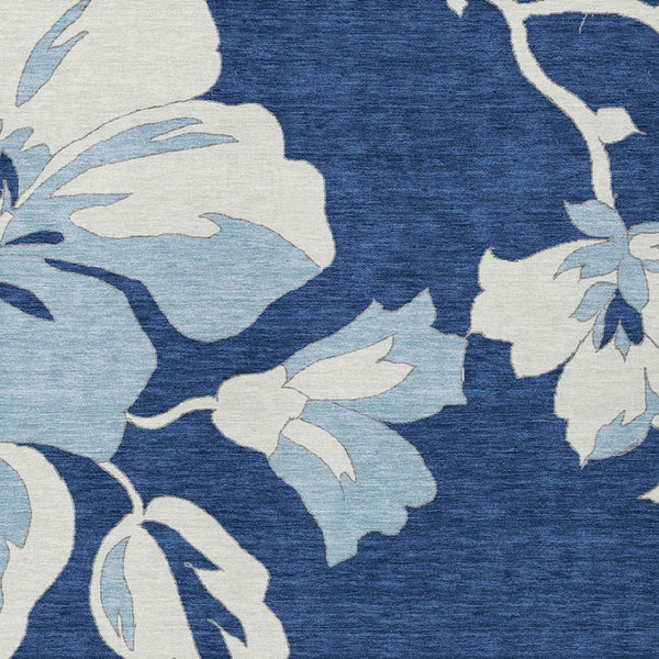 Homeroots 3' Artichoke Green Floral Washable Area Rug - Durable, Stylish Design For Indoor & Outdoor Use 5' X 8' Polyester 589555