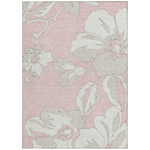 Homeroots 3' Artichoke Green Floral Washable Area Rug - Durable, Stylish Design For Indoor & Outdoor Use 8' X 10' Polyester 589569