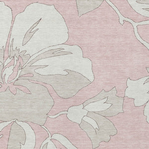 Homeroots 3' Artichoke Green Floral Washable Area Rug - Durable, Stylish Design For Indoor & Outdoor Use 9' X 12' Polyester 589570