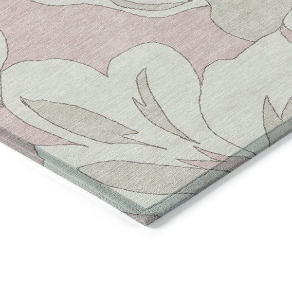 Homeroots 3' Artichoke Green Floral Washable Area Rug - Durable, Stylish Design For Indoor & Outdoor Use 10' X 14' Polyester 589571